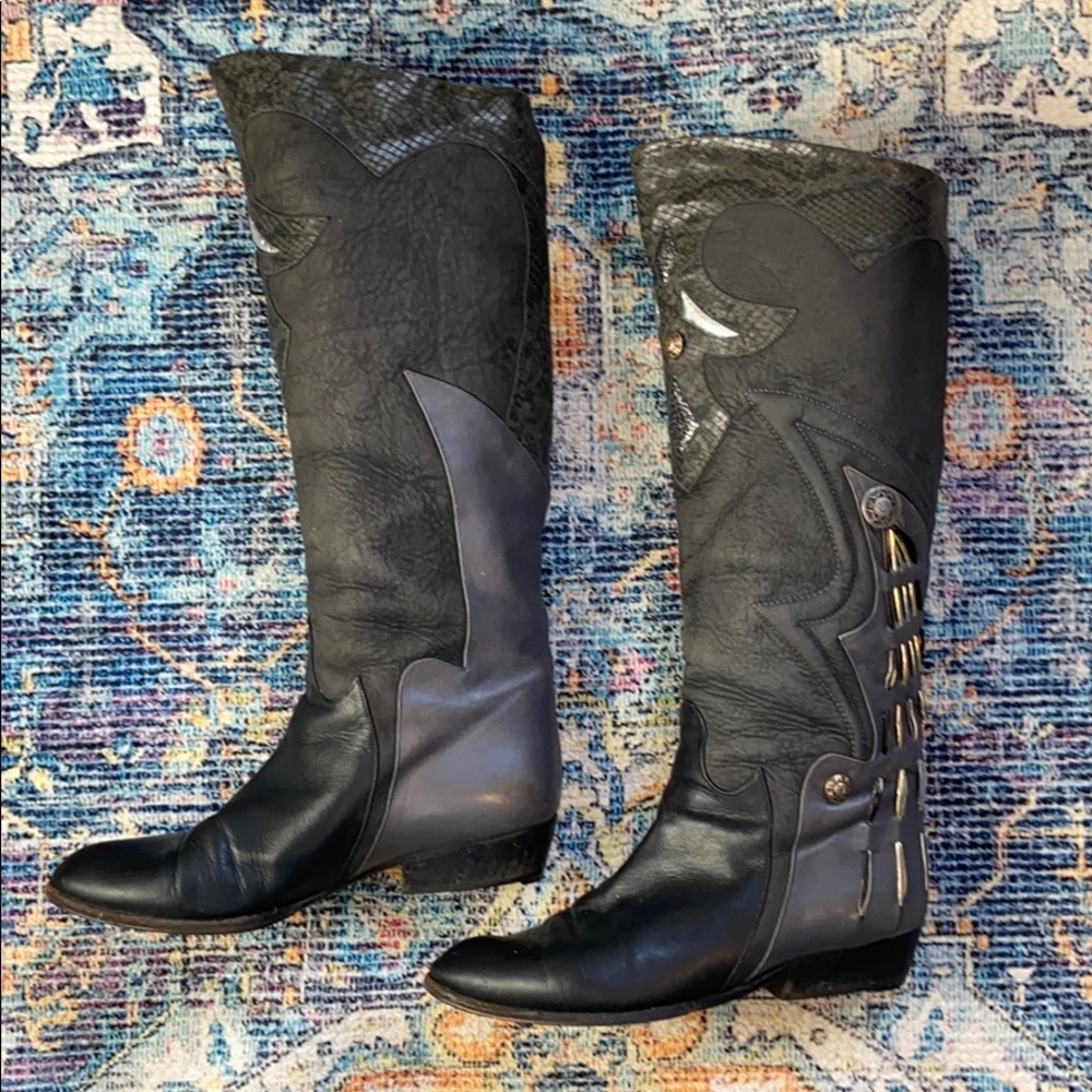 VINTAGE VERO CUOIO ITALIAN LEATHER BOOT - Picture 2 of 14